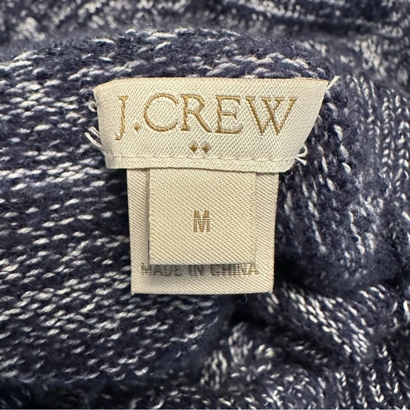 J. Crew preppy academia Space Dye blue wool blend turtleneck sweater Medium - Picture 10 of 12